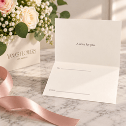 Yana’s Flowers personalized note card