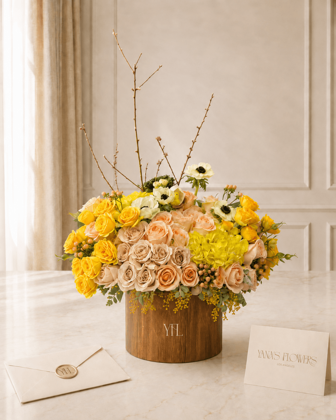 Spring Nest flower box arrangement by Yana's Flowers