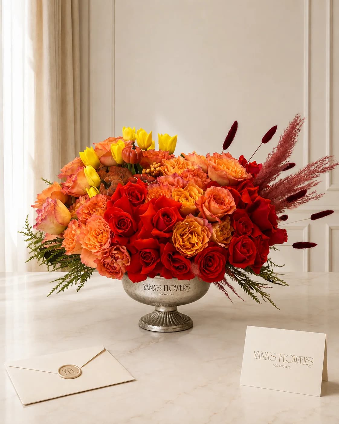 Cider Glow vase arrangement by Yana's Flowers