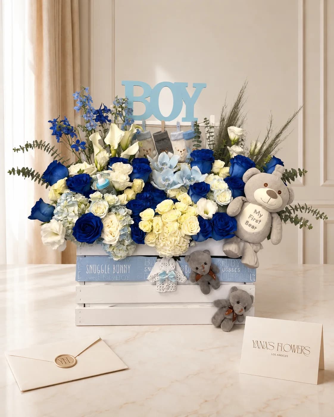 Little Prince flower basket arrangement by Yana's Flowers