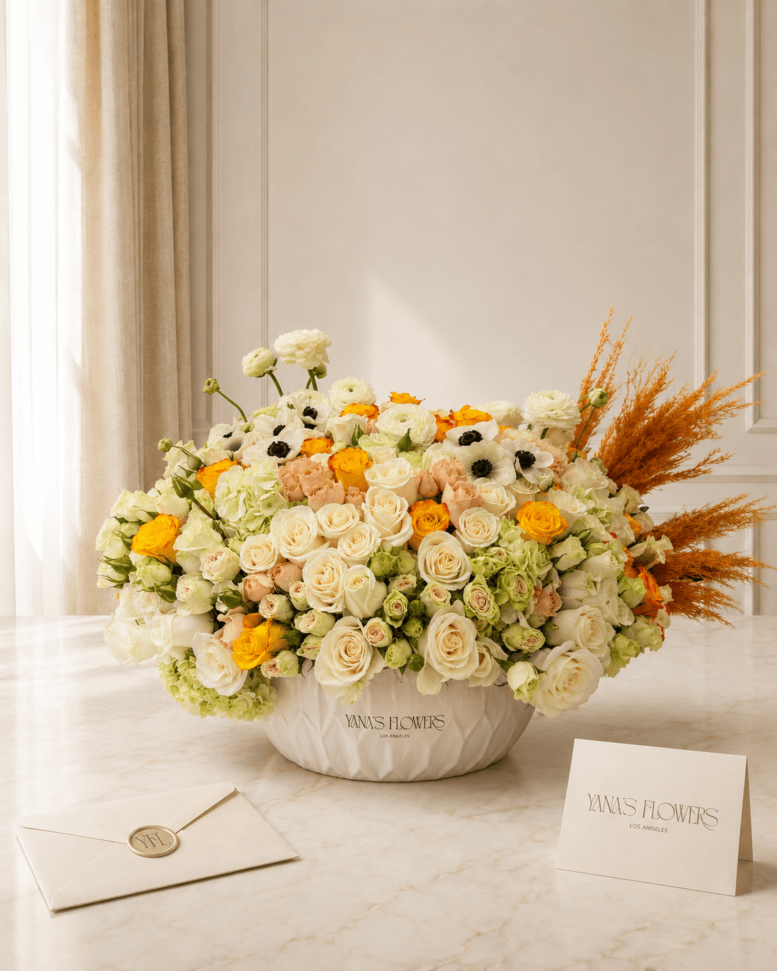 Harvest Anemone vase arrangement by Yana's Flowers