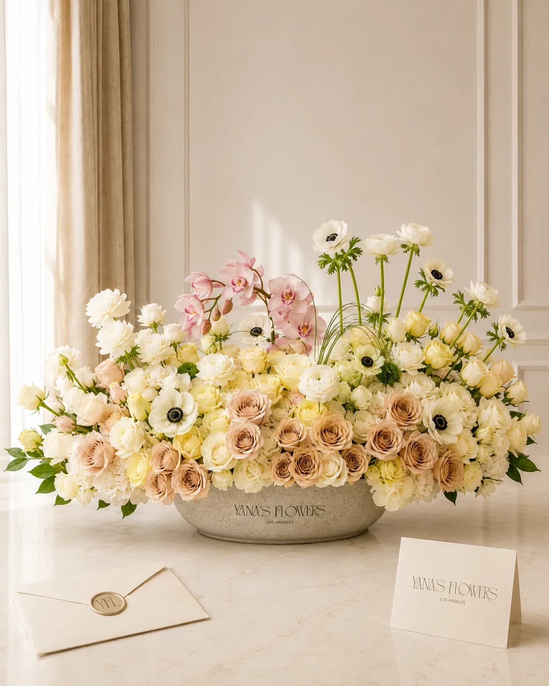 Quiet Elegance vase arrangement by Yana's Flowers
